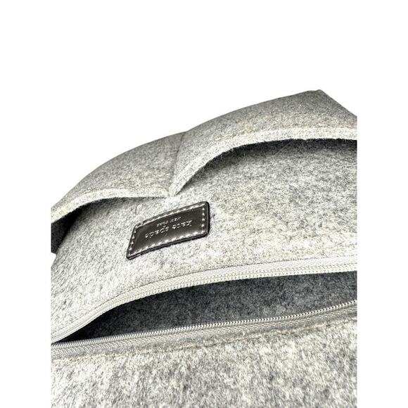 Kate Spade Handbag Quinn Purse Frosted Felt Heather Grey Glitter Tote Bag - Picture 7 of 14